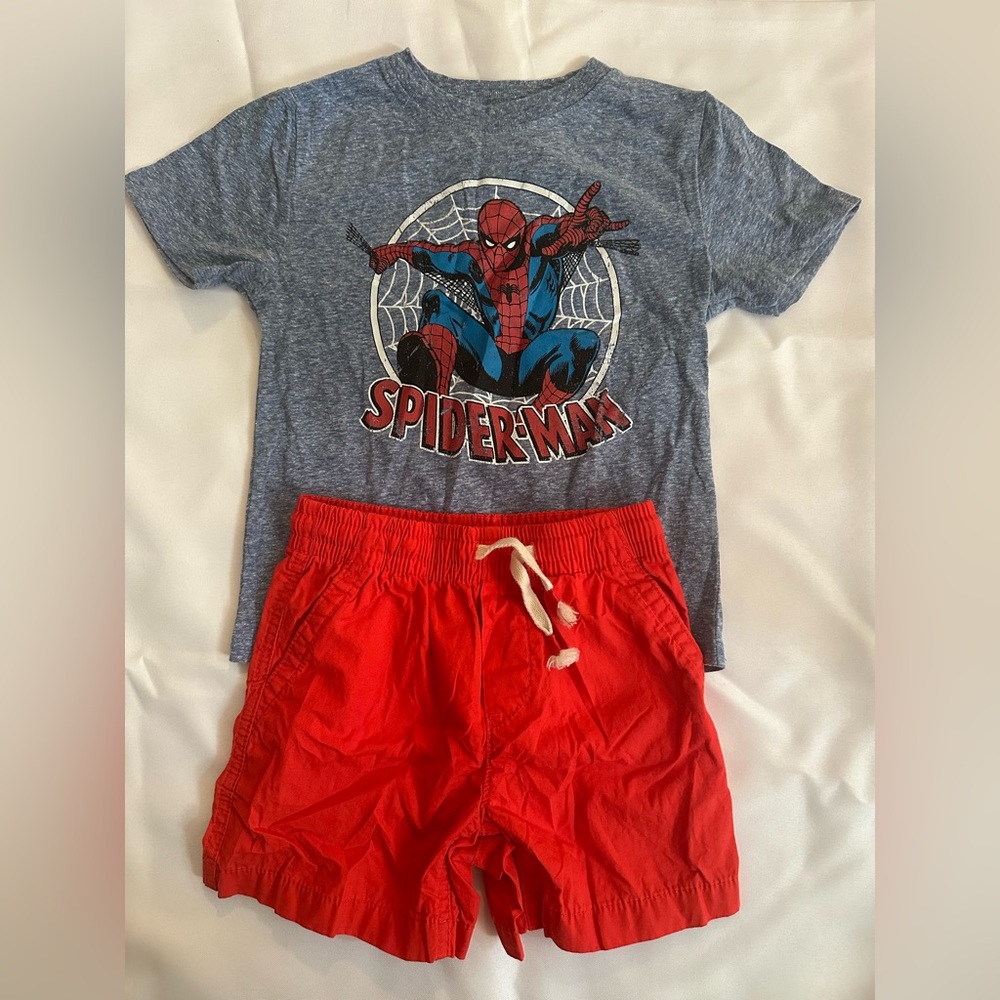 Marvel Kids' Heather Gray Tee set sz 4